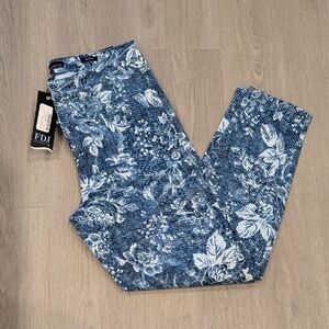 FDJ Blue Floral Jeans